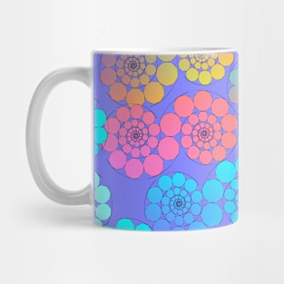 Graphic Spiraling Circles on Lavender Mug